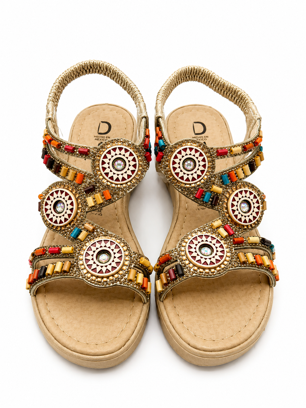 Sandalia Boutique de Plataforma con Pedrería y Destellos