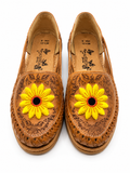 Huarache Boutique Cerrado con Bordado de Girasol