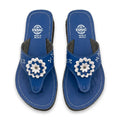 ESMAC Confort Capri | Sandalia ligera azul con flor blanca